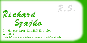 richard szajko business card