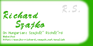 richard szajko business card